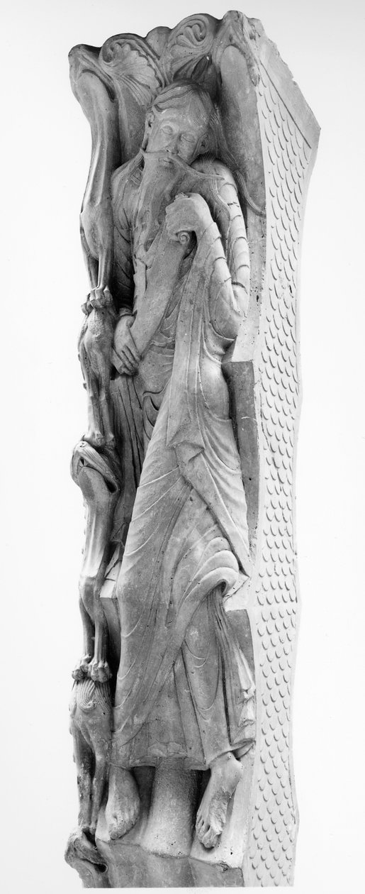 Jeremiás próféta, részlet egy timpanonból, 1125 előtt alkotó: French School