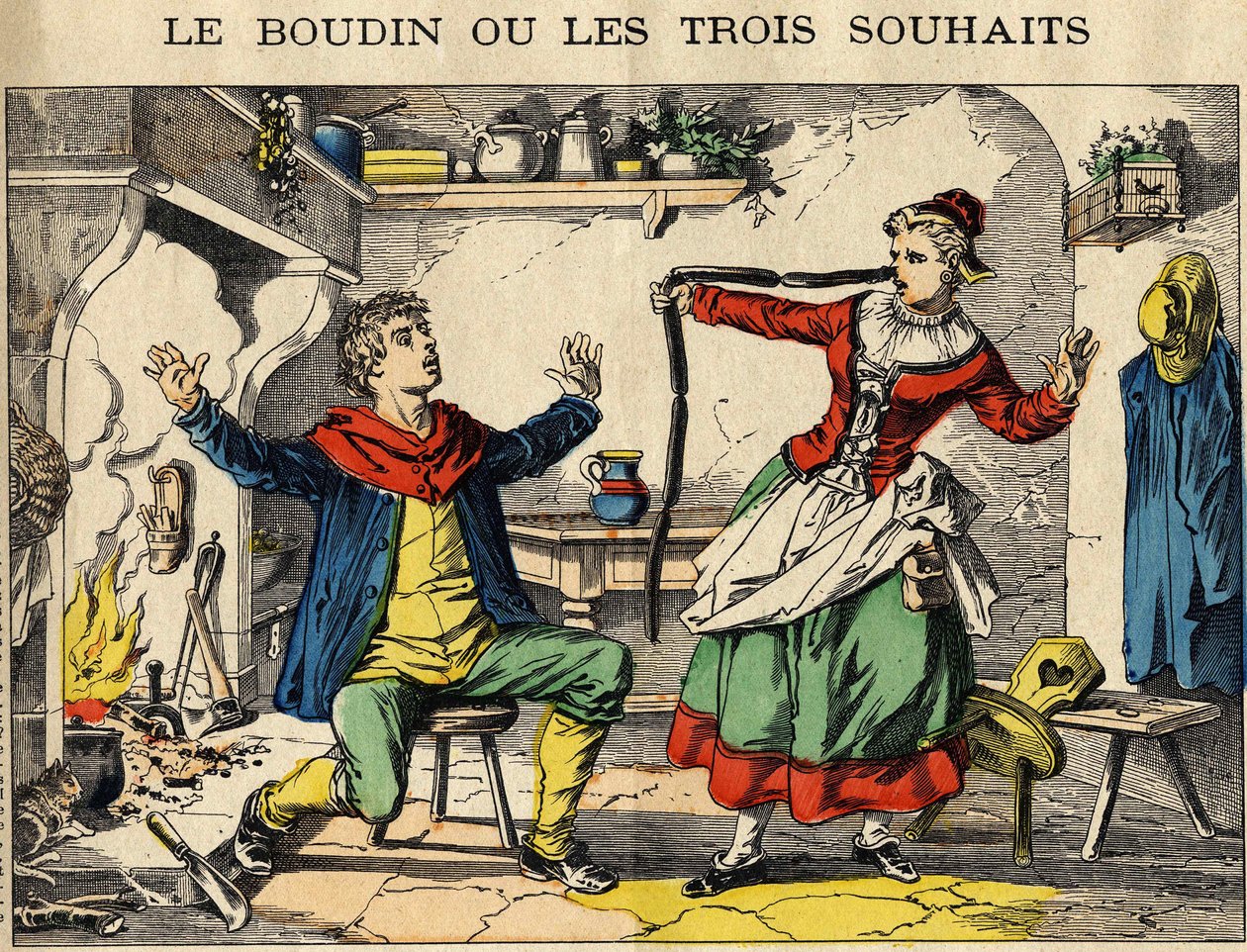 A puding vagy a három kívánság (vagy nevetséges kívánság). alkotó: French School