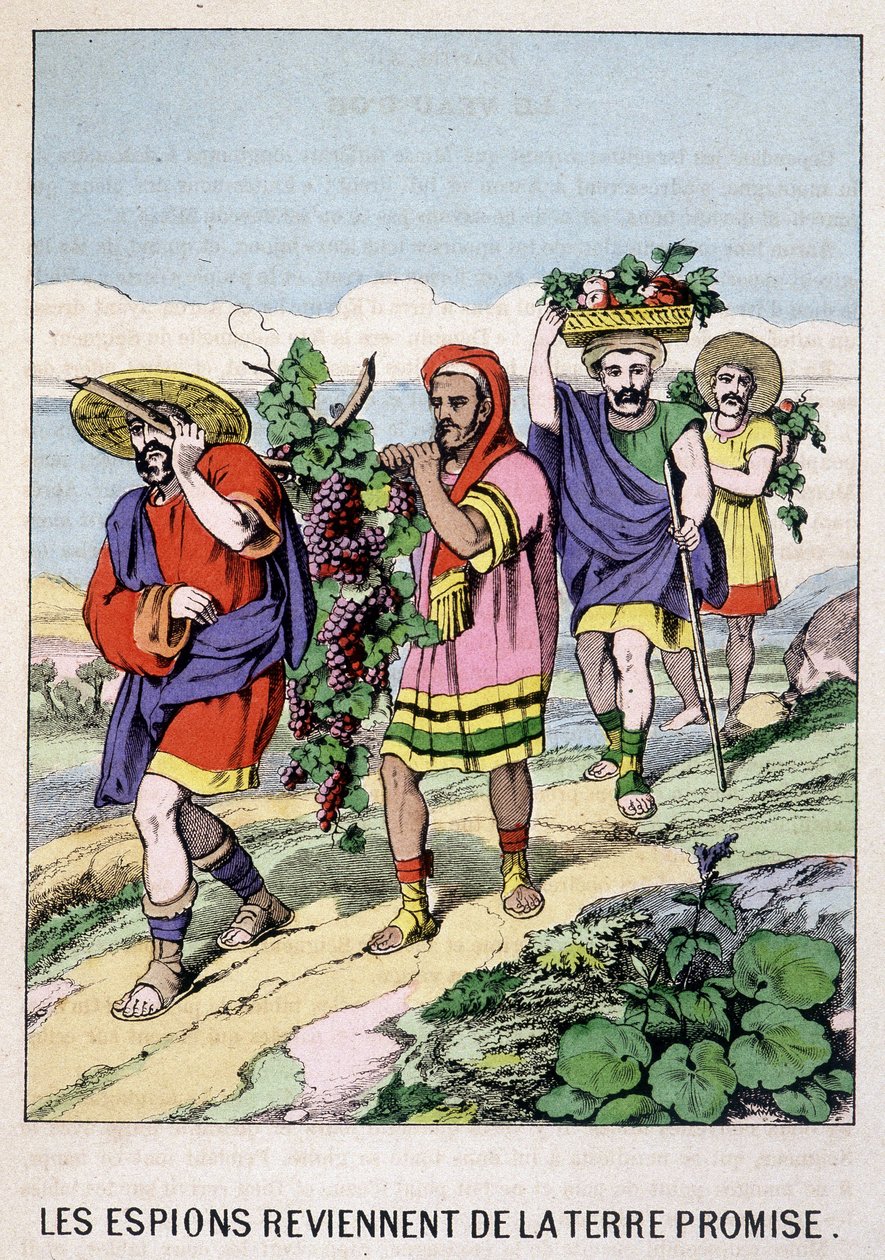 A kémek visszatérnek az ígéret földjéről – „Mózes életében”” – szerk. Olivier Pinot, Epinal, 19. század vége alkotó: French School