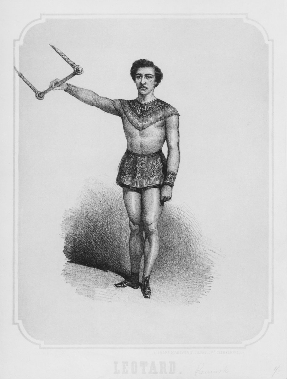 A trapézművész Jules Leotard, 1860 körül alkotó: French School