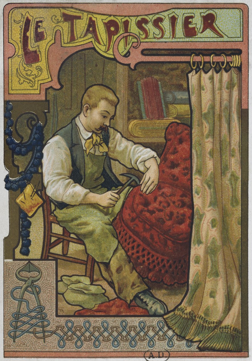 A kárpitos, 1900 körül alkotó: French School
