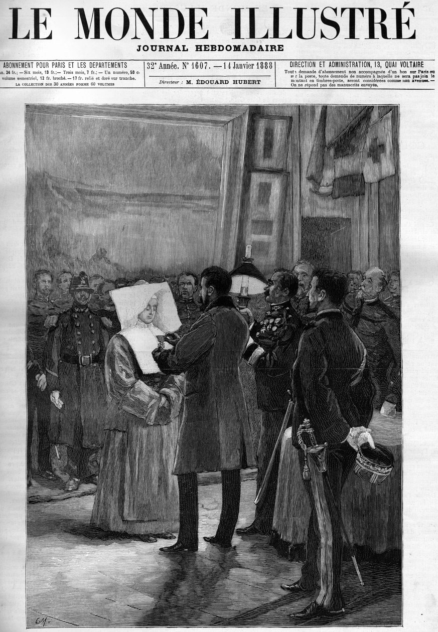 Sadi Carnot elnök (1837-1894) látogatása a Val de Grace-ben - a „The Illustrous World”-ben - 1888-ban. alkotó: French School