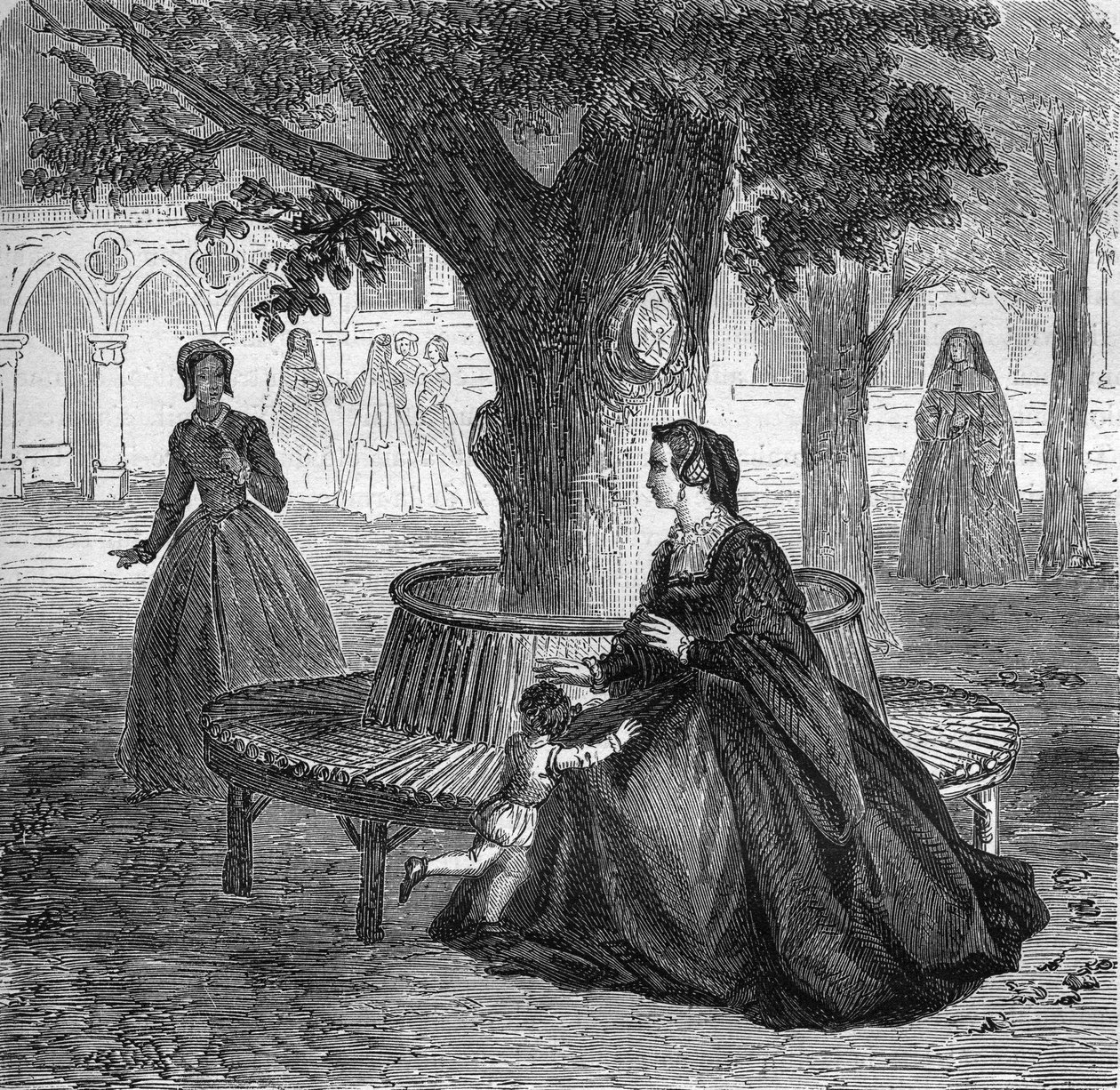 A fiatal Mary Touchet IX. Károly király leendő szeretője (1550-1574). Dr. Th. „A prostitúció és a kicsapongás története a világ összes népe között az ókortól napjainkig” vésése. -F. Debray. 1879. alkotó: French School