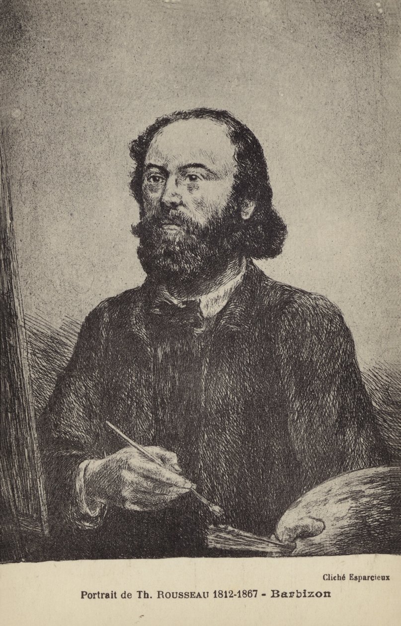 Theodore Rousseau, francia festő (litográfia) alkotó: French School