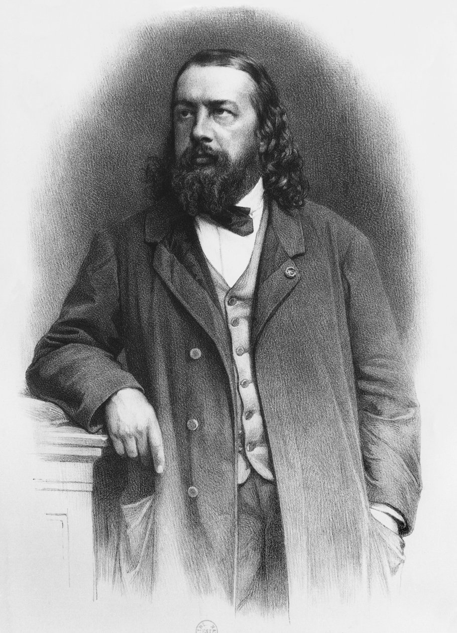 Theophile Gautier, metszett A. Lemoine alkotó: French School