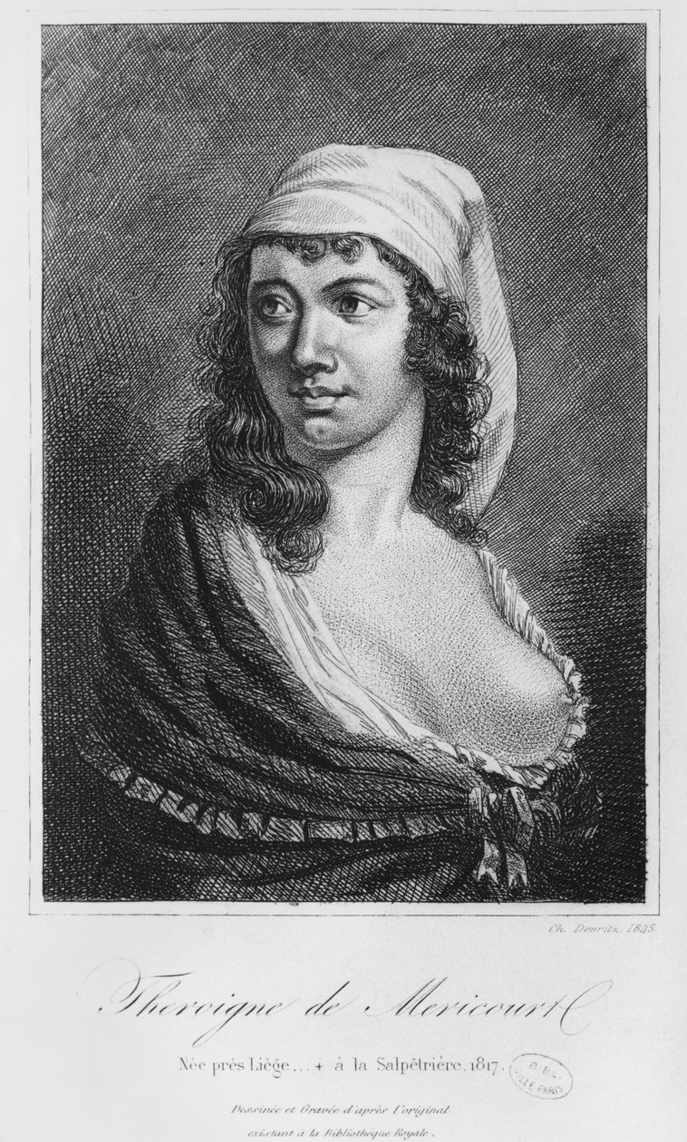 Theroigne de Mericourt, Charles Devrits metszete (XIX. század) 1845 alkotó: French School