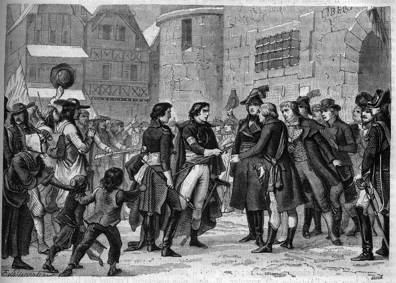Harmadik vendee-i háború (1799-1800): A vendei főnökök visszaadják fegyvereiket 1800 januárjában – 1865-ös metszet a „Histoire du Consulate et de l