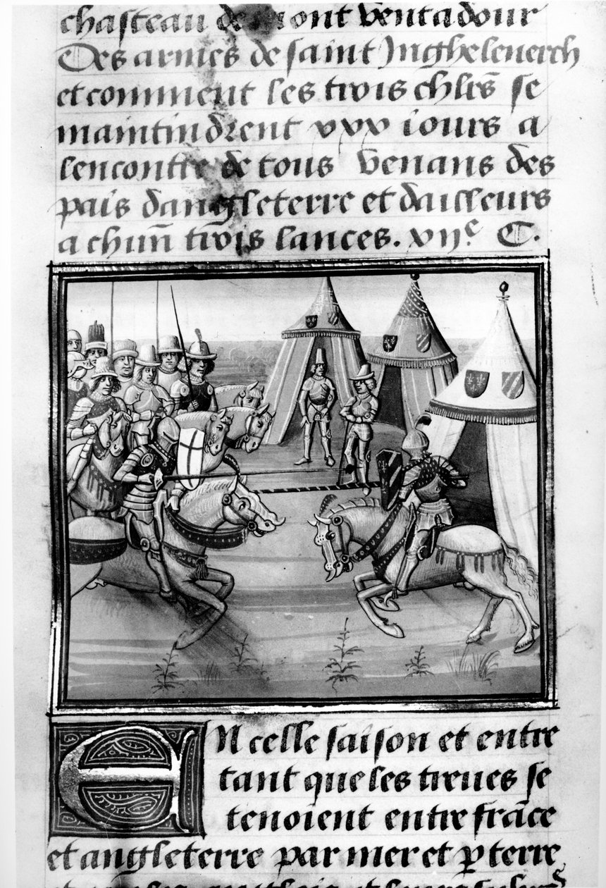 Harmincnapos verseny, a Froissarts Chronicle-tól alkotó: French School