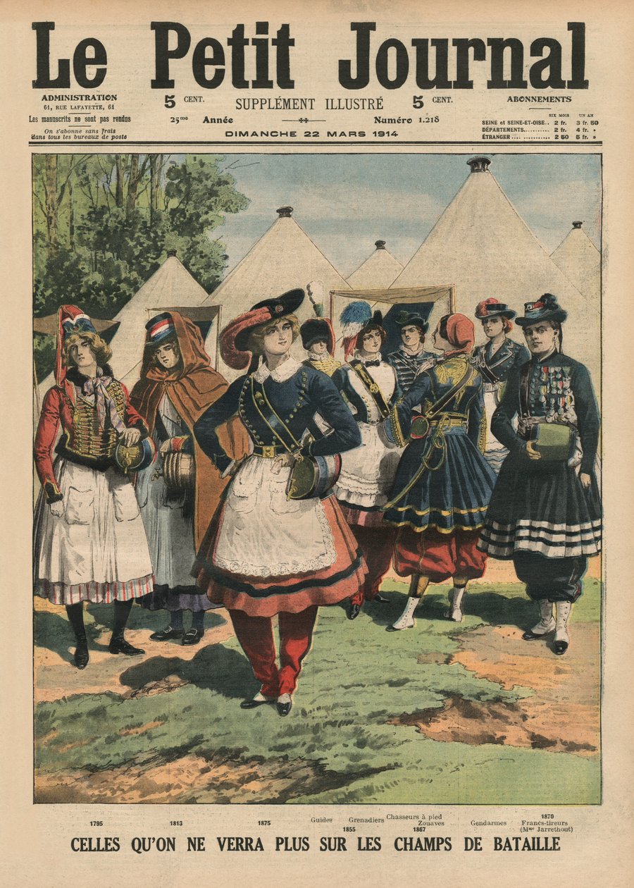 Akik már nincsenek a csatamezőkön, a „Le Petit Journal” címlapjának illusztrációja, mellékillusztráció, 1914. március 22. (színes litó) alkotó: French School