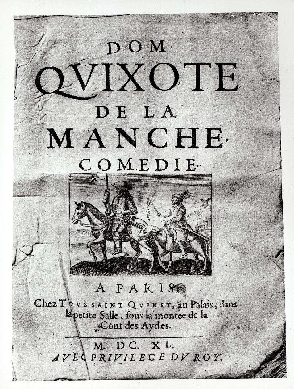 Címlap Guerin de Bouscal Dom Quijote de La Manche vígjátékából, 1640 alkotó: French School