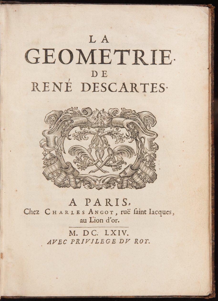 René Descartes „Geometria” című művének címlapja alkotó: French School