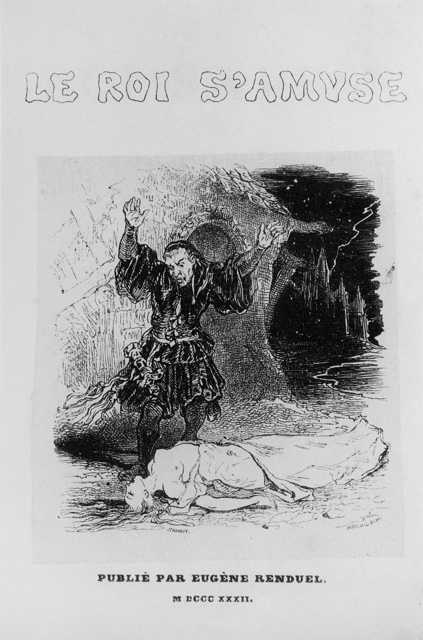 A Le Roi samuse címlapja, Victor Hugo (1802-85), kiadó: Eugene Renduel, 1832 alkotó: French School