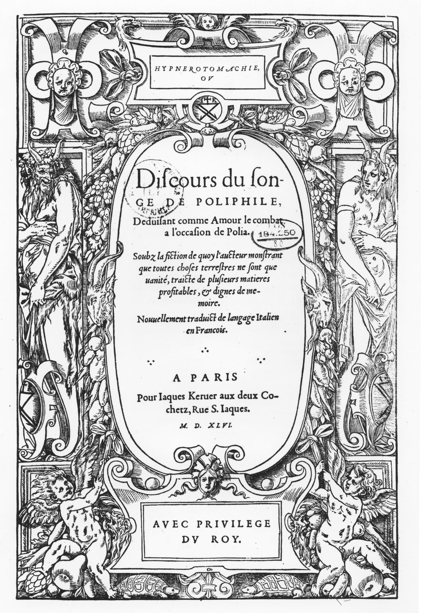 A „Beszéd a polifil álmáról” címlapja alkotó: French School