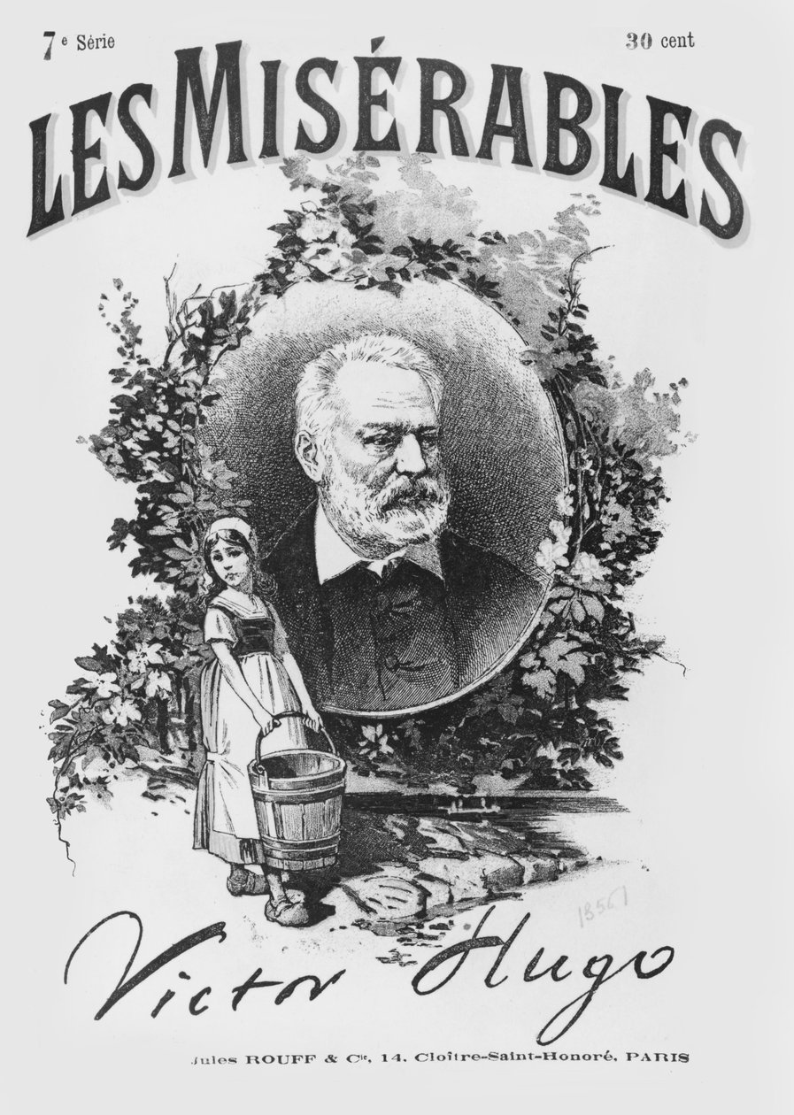 Victor Hugo (1802-85) „Les Miserables” első kiadásának címlapja alkotó: French School