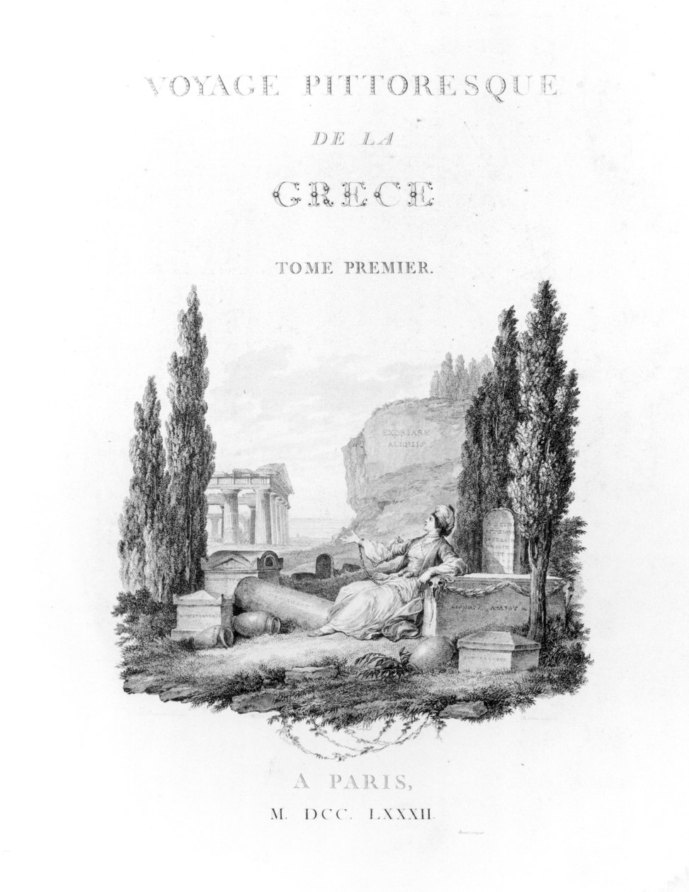 Choiseul-Gouffier festői utazása Görögország címlapja, 1782 alkotó: French School