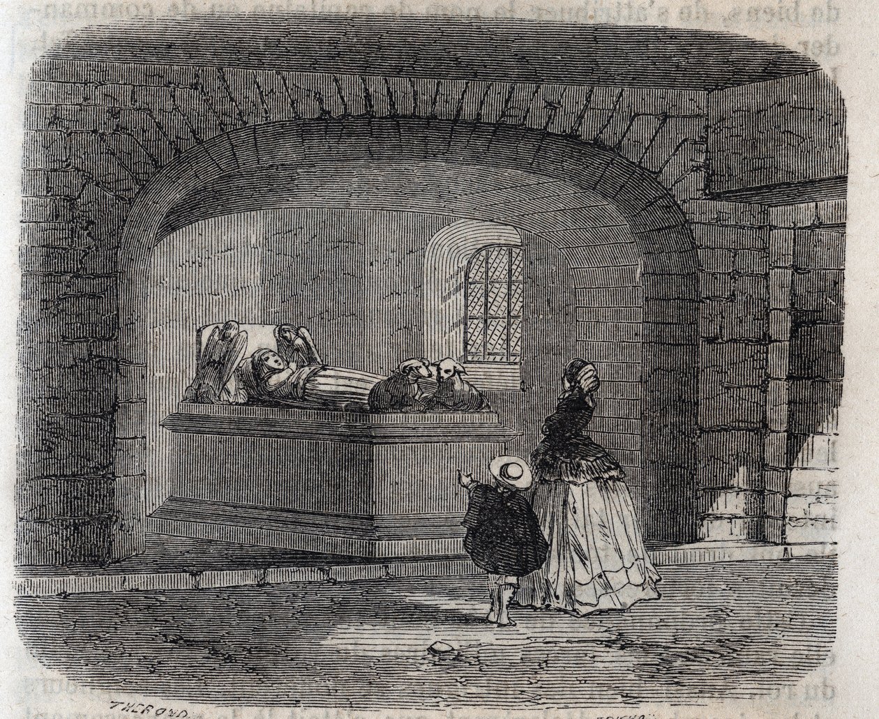 Agnes Sorel sírja Loches-ban – Victor Duruy (1811-1894) „Histoire de France” című metszete – 1882 alkotó: French School