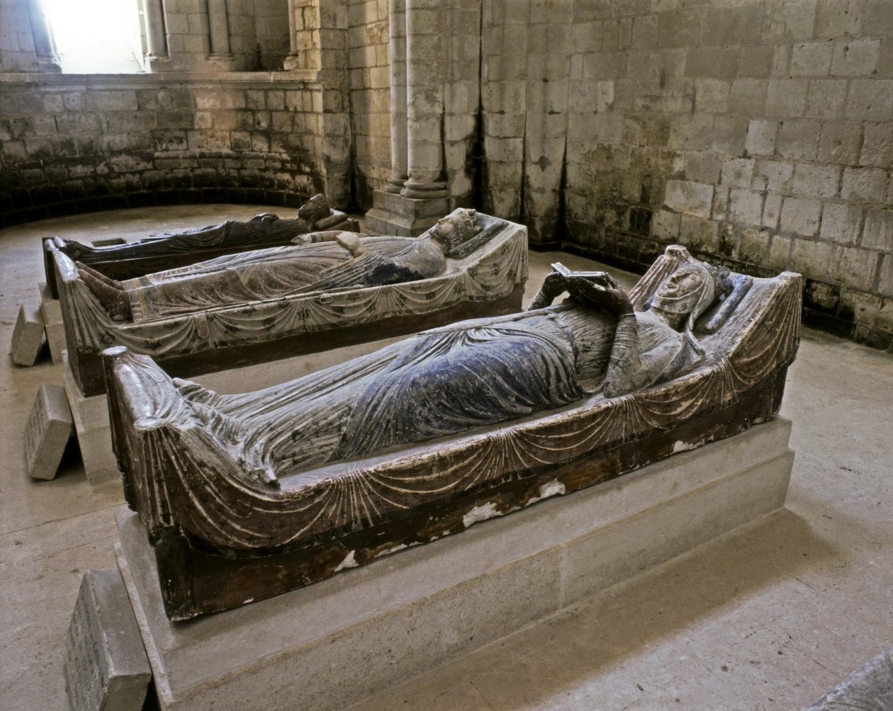 Aquitániai Eleonóra (előtérben) (1122-1204), H... alkotó: French School