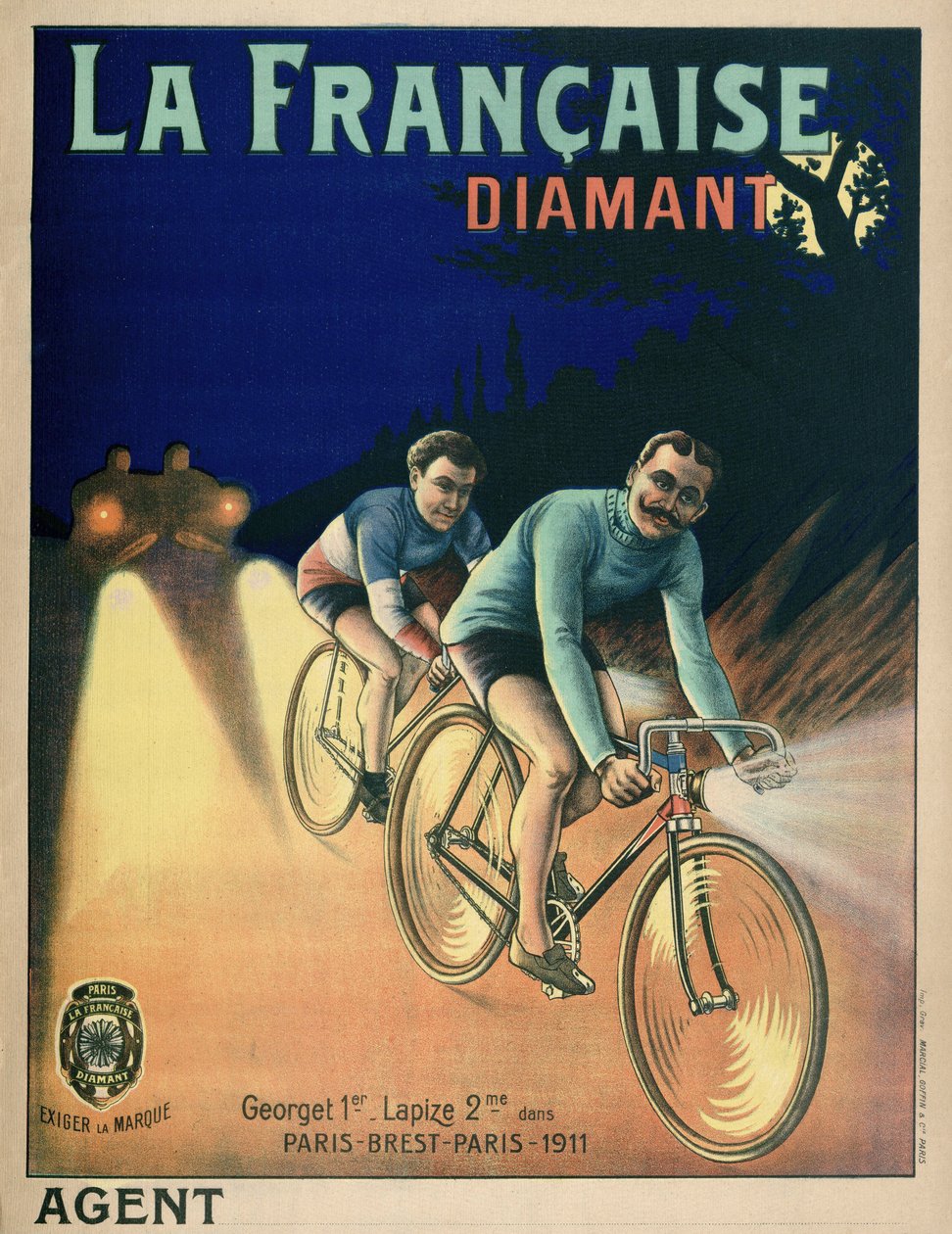 Tour de France kerékpáros plakát 1911-ből alkotó: French School