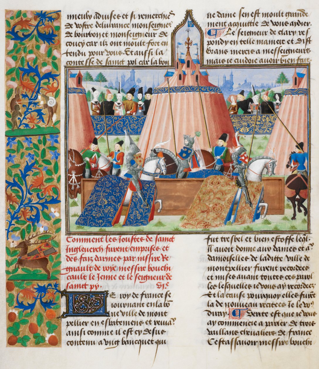 Verseny, Froissart krónikájából, 2. évf. IV, 15. század vége (vellum) alkotó: French School