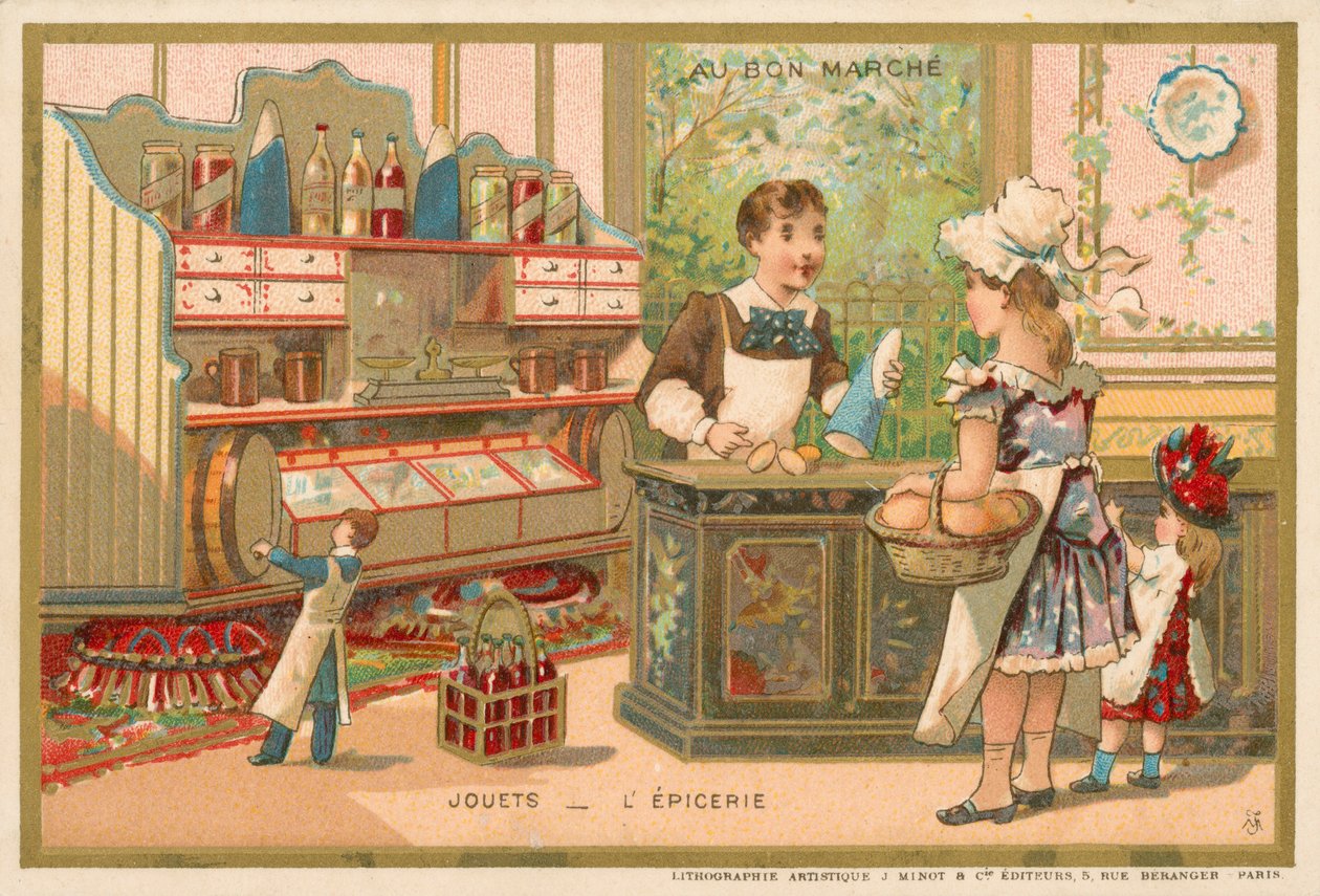Játékok - élelmiszerbolt (chromolitho) alkotó: French School