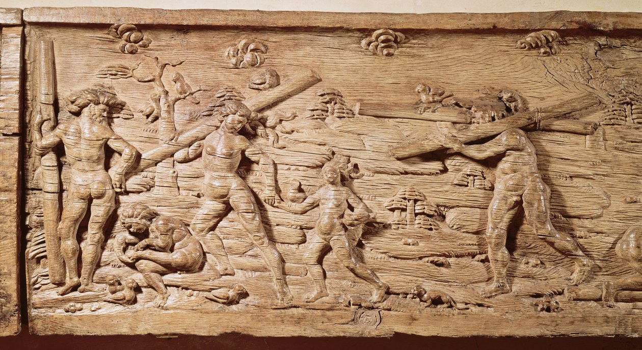 Fakereskedelem Brazíliából, 1550 körül (fa) alkotó: French School