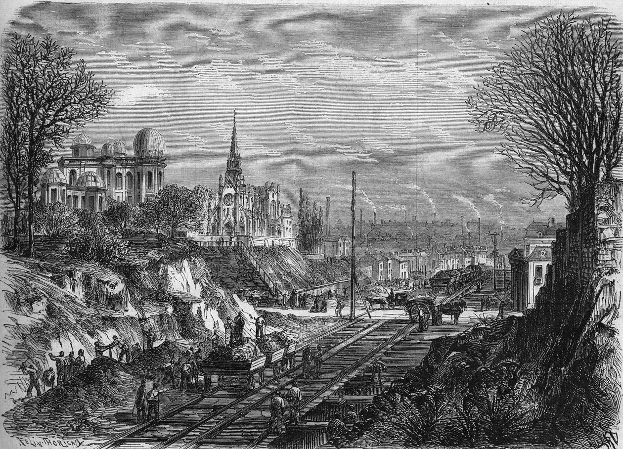 Párizs átalakulásai a Második Birodalom alatt, Haussmann Párizs: Boulevard Arago megnyitása. Metszet a "Le Monde Illustre" 568. sz.-ban, 1868. február 29-én. alkotó: French School