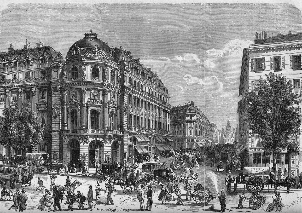 Párizs átalakulása a Második Birodalom alatt, Haussmann Párizs: kilátás a Boulevard des Italiensre, a Chaussee d