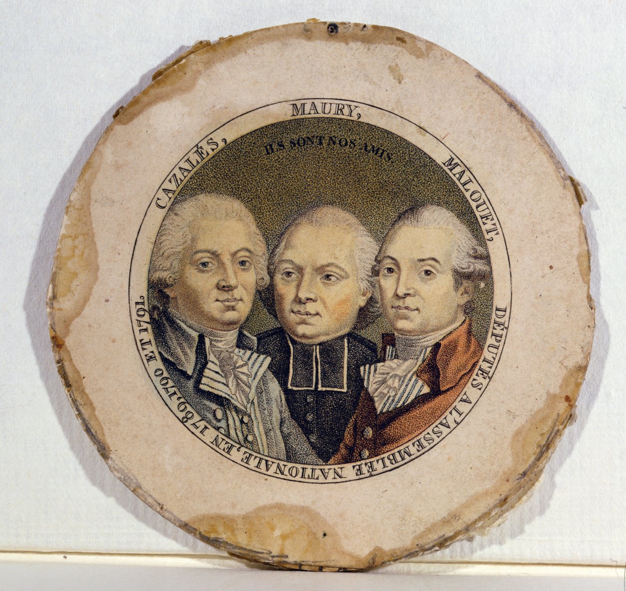 Jacques Antoine Marie de Cazales (1758-1805), Jean-Siffrein Maury (1746-1817) és Pierre Victor Malouet (1740-1814) hármas portréja alkotó: French School