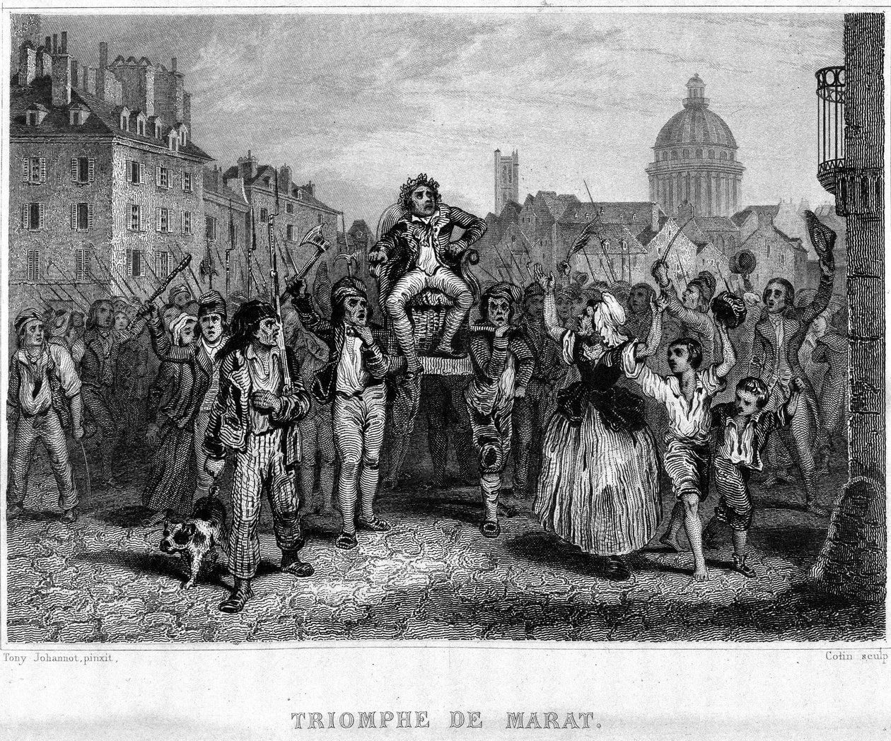 Marat diadala – Thiers „” Revolution francaise” című könyvében. 19. század alkotó: French School