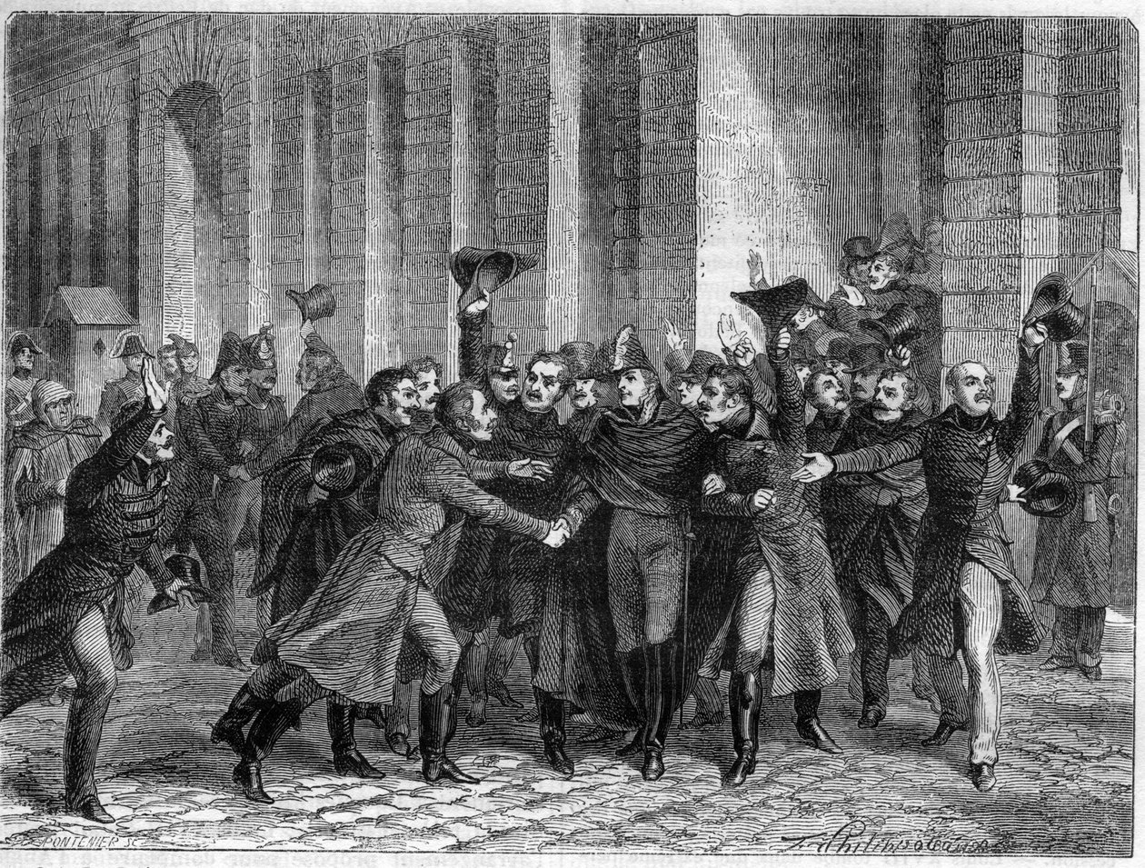 Remy Joseph Isidore Exelmans, francia marsall és peer (1775-1852) diadalmas felmentése 1815. január 23-án, akit azzal vádoltak, hogy levelezést folytatott az ellenséggel – a „Histoire de l