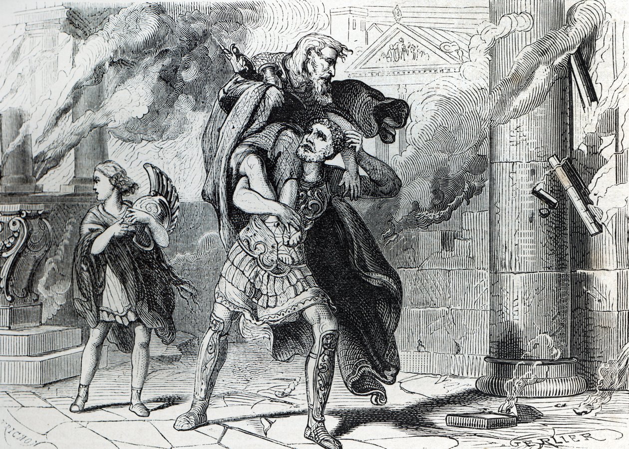 Trojan Leak (metszet) 1864 alkotó: French School