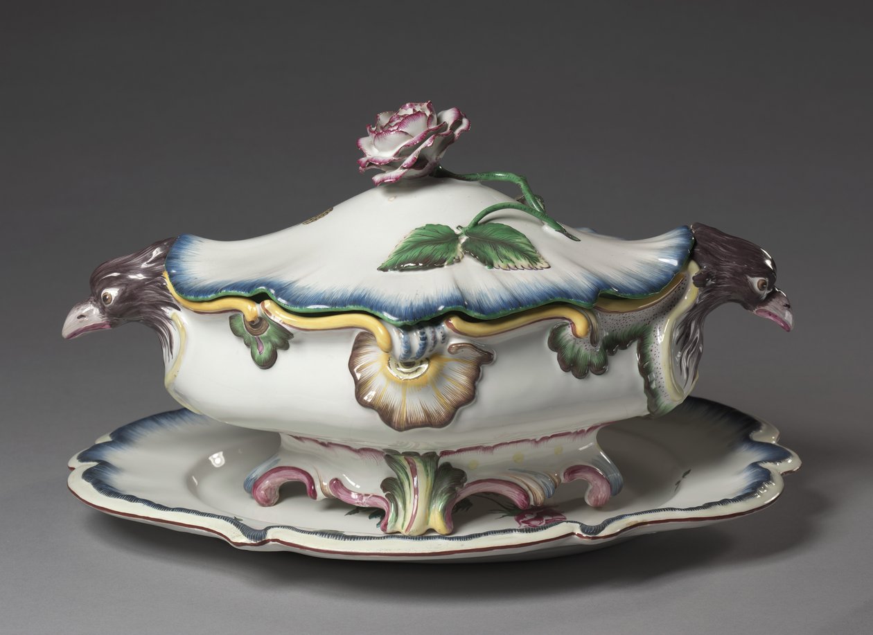 Tureen, a Strasbourg Factory által gyártott, 1750 körül alkotó: French School