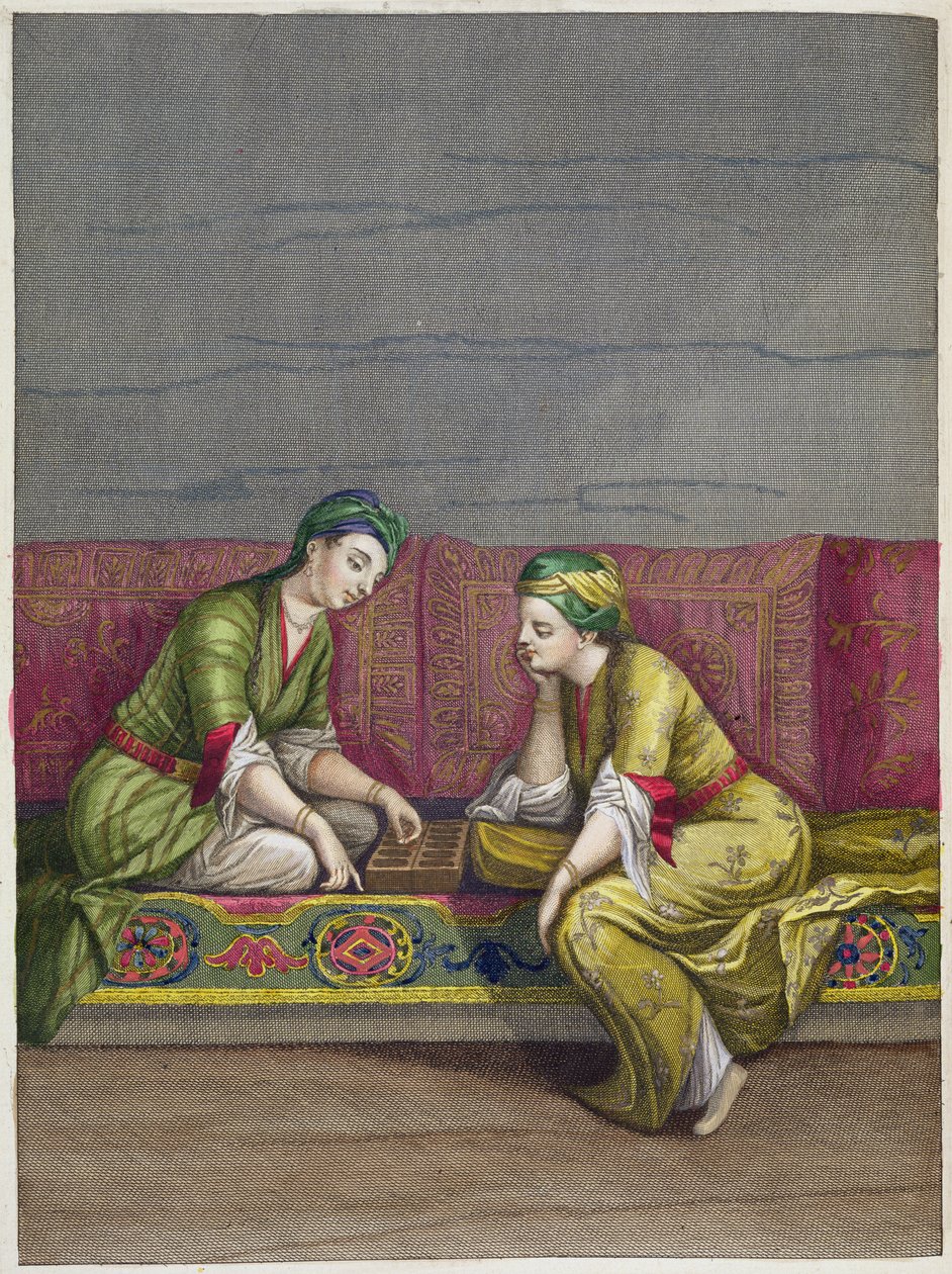Mangalát játszó török lányok, 18. század alkotó: French School