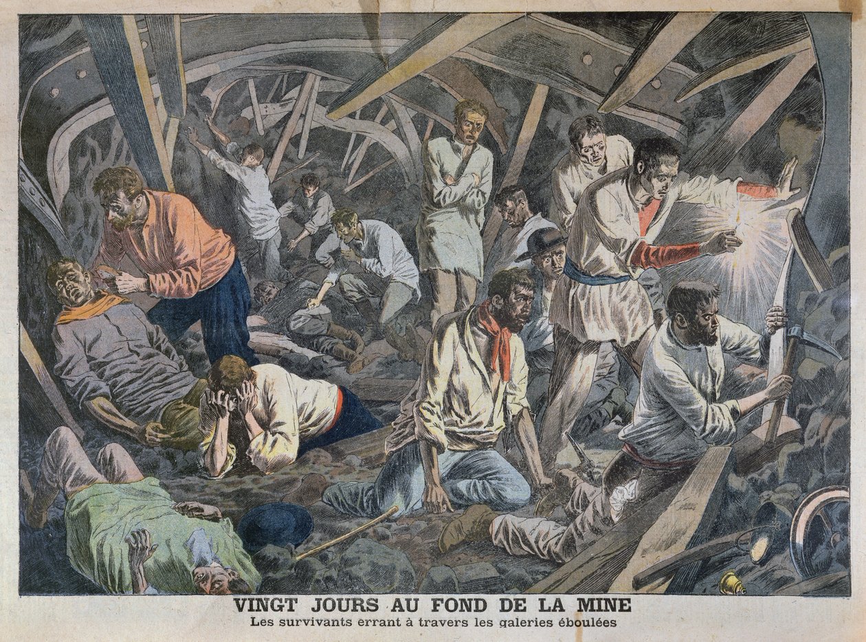 Twenty Days at the Bottom of the Mine, Le Petit Journal, 1906. április alkotó: French School