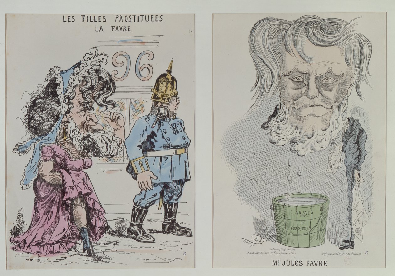 Jules Favre két karikatúrája (1809-80) 1870-71 alkotó: French School
