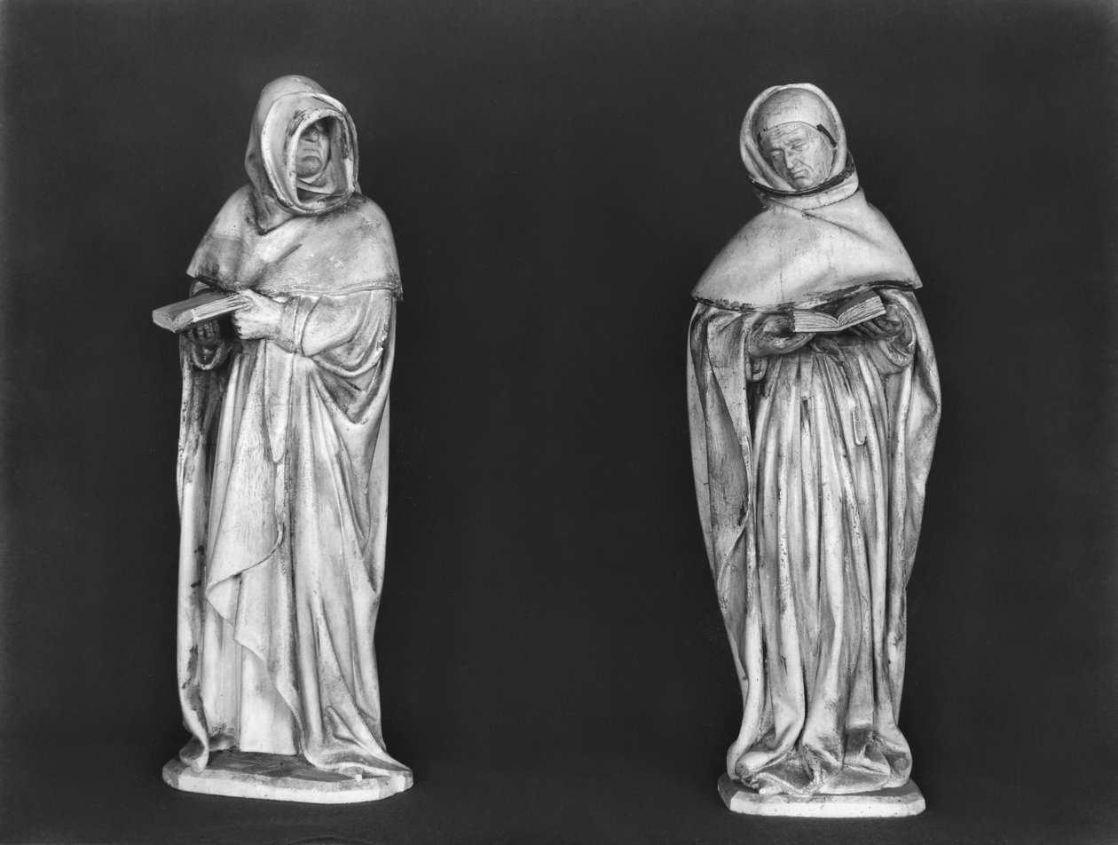 Két gyászoló, Jean de Berry herceg (1340-1416) sírjából 1450-53 körül (alabástrom) alkotó: French School