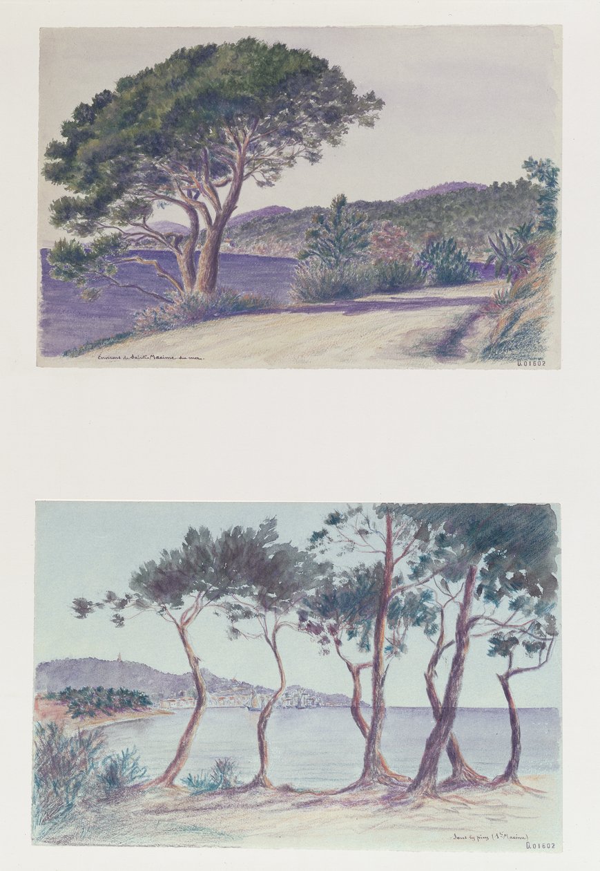 Két kilátás a Ste Maxime-ra alkotó: French School