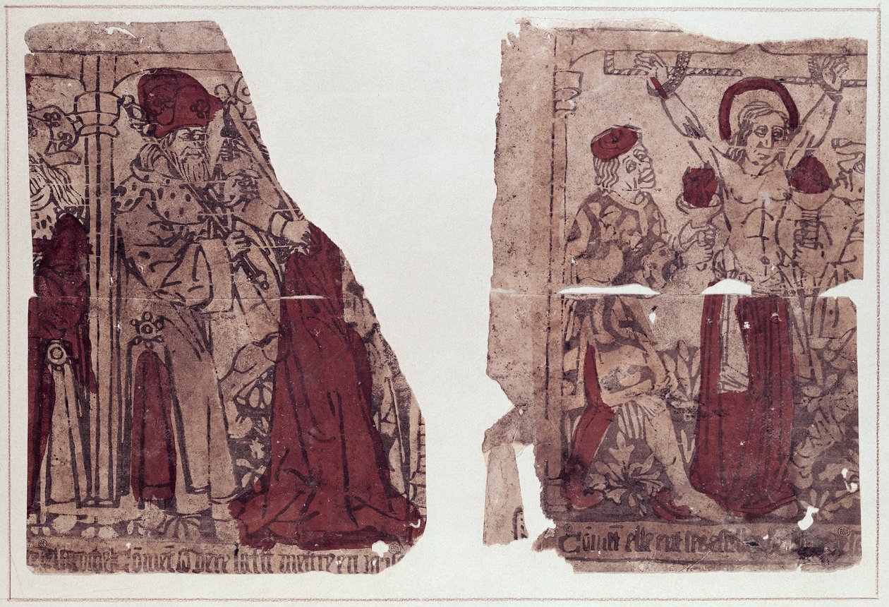 Szent Regina (u. e. 286) vértanúságának két jelenete (xilográf) alkotó: French School