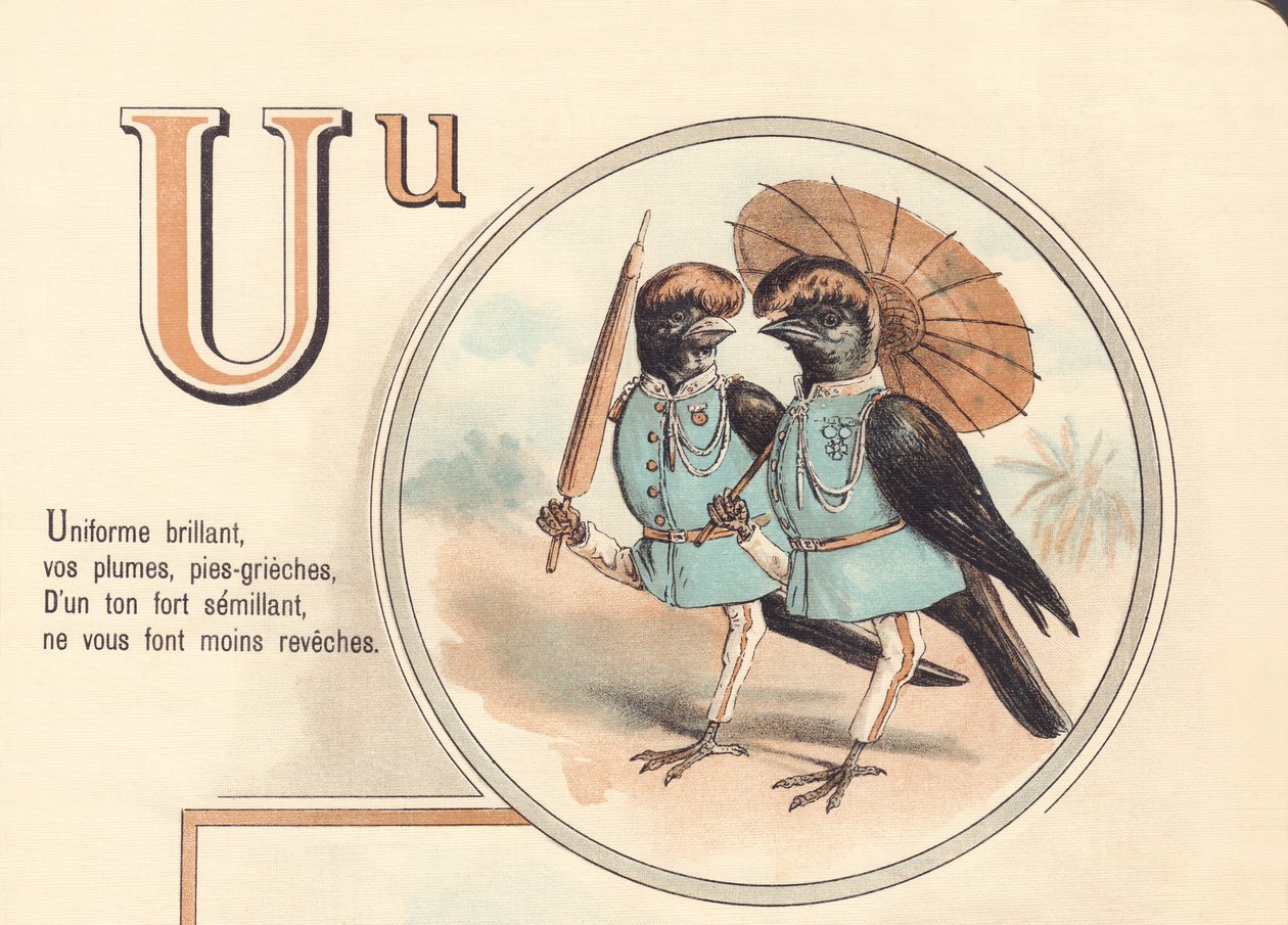 U: Briant egyenruha, a tollak, a pite-grieches, Erős hangon vetve, nem tesznek kevésbé fedetté. alkotó: French School