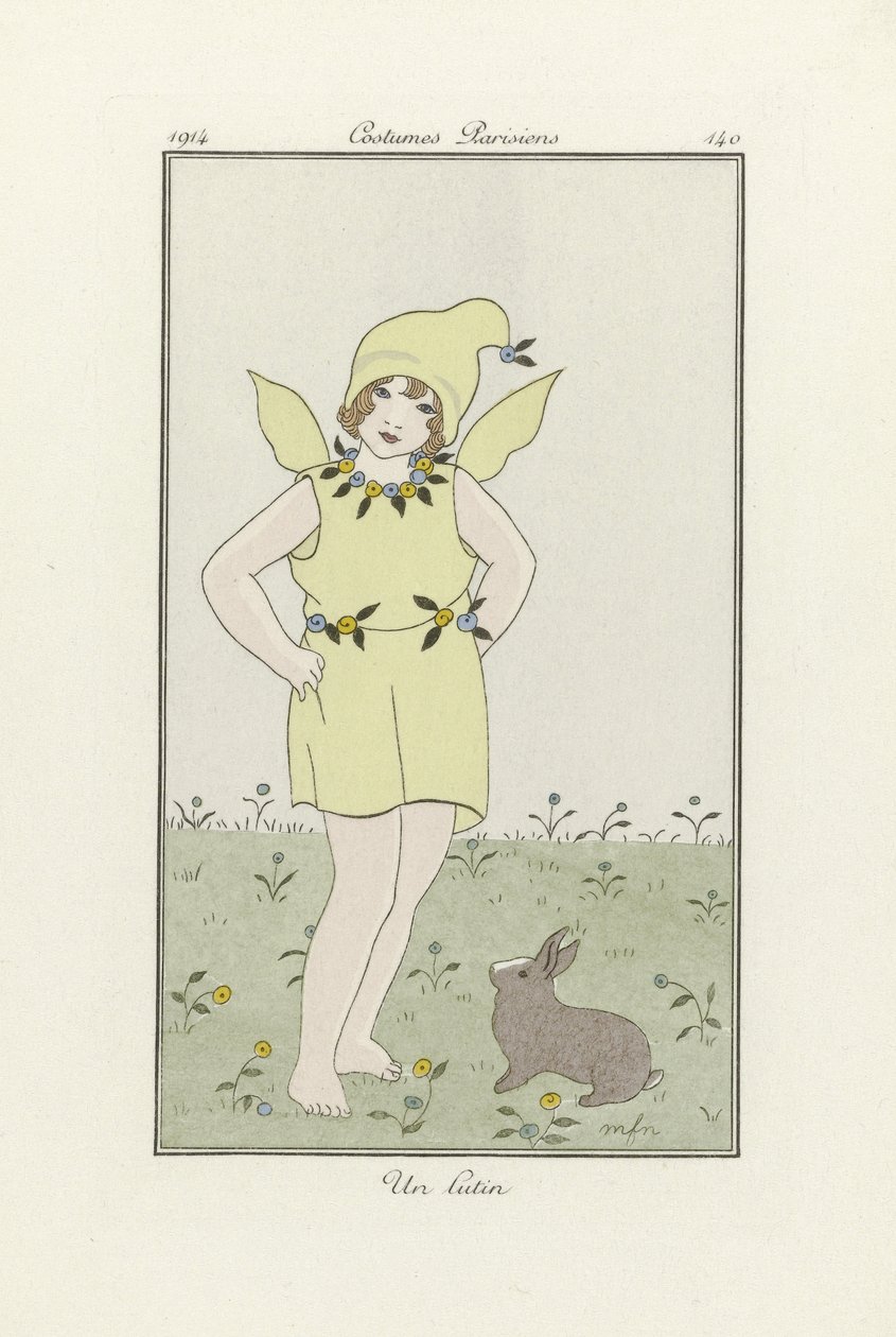 Un Lutin, a Costumes Parisien, kiadó 1914 (színes litográfia) alkotó: French School