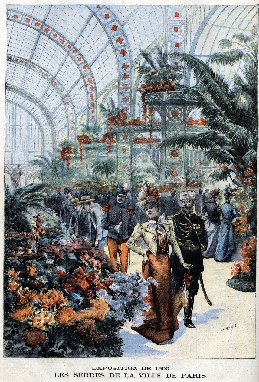 1900-as párizsi egyetemes kiállítás: üvegházak a Palais de l