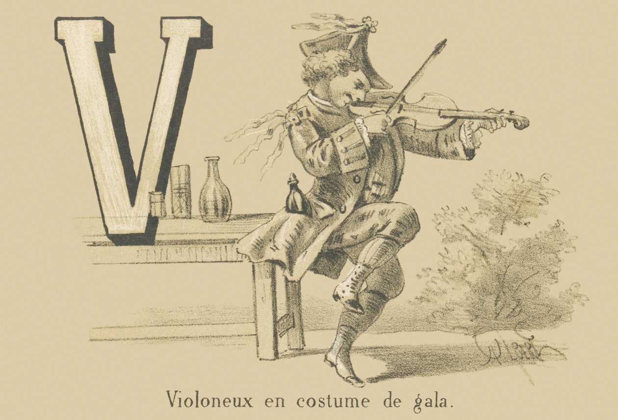 V: Hegedűs gálaruhában alkotó: French School
