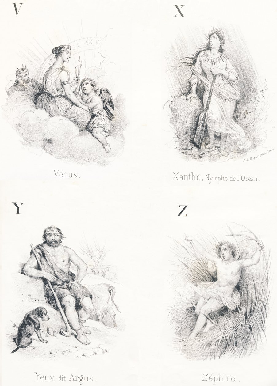 V X Y Z: Vénusz, Xantho, Szemek, Zephire alkotó: French School