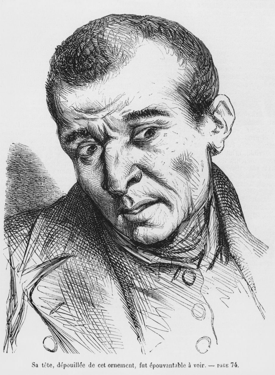 Vautrint letartóztatták és azonosították, illusztráció Honore de Balzac Splendeurs et Miseres des Courtisanes című művéből, 1867-ben alkotó: French School