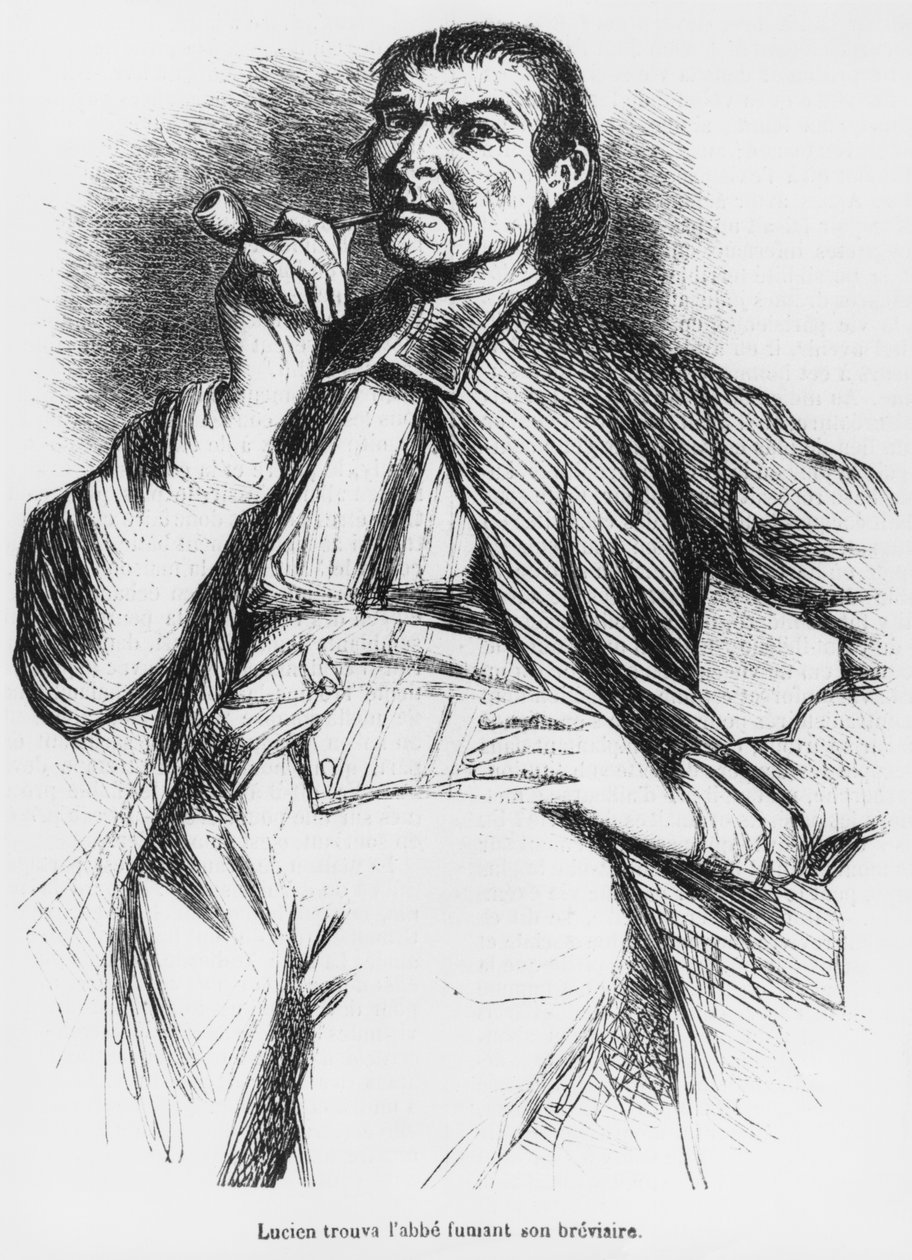Vautrin, az udvarhölgyek pompásai és nyomorúságai című illusztrációja Honore de Balzactól, 1867-ben. alkotó: French School