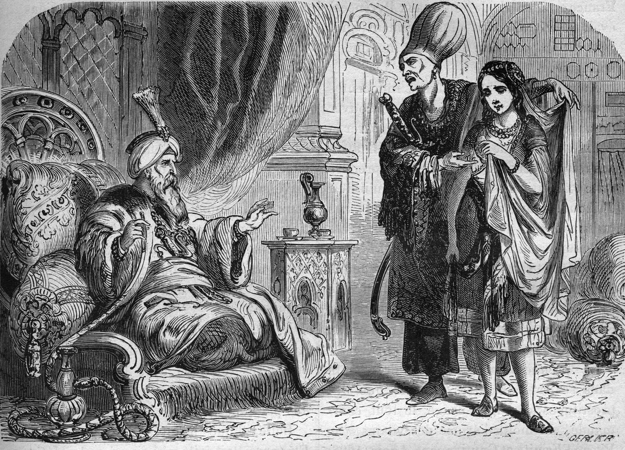 Venitian Baffa, III. Mourad (1574-1595) vagy Amurat III oszmán szultán kedvence. Dr. Th. „A prostitúció és a kicsapongás története a világ összes népe között az ókortól napjainkig” vésése. -F. Debray. 1879. alkotó: French School