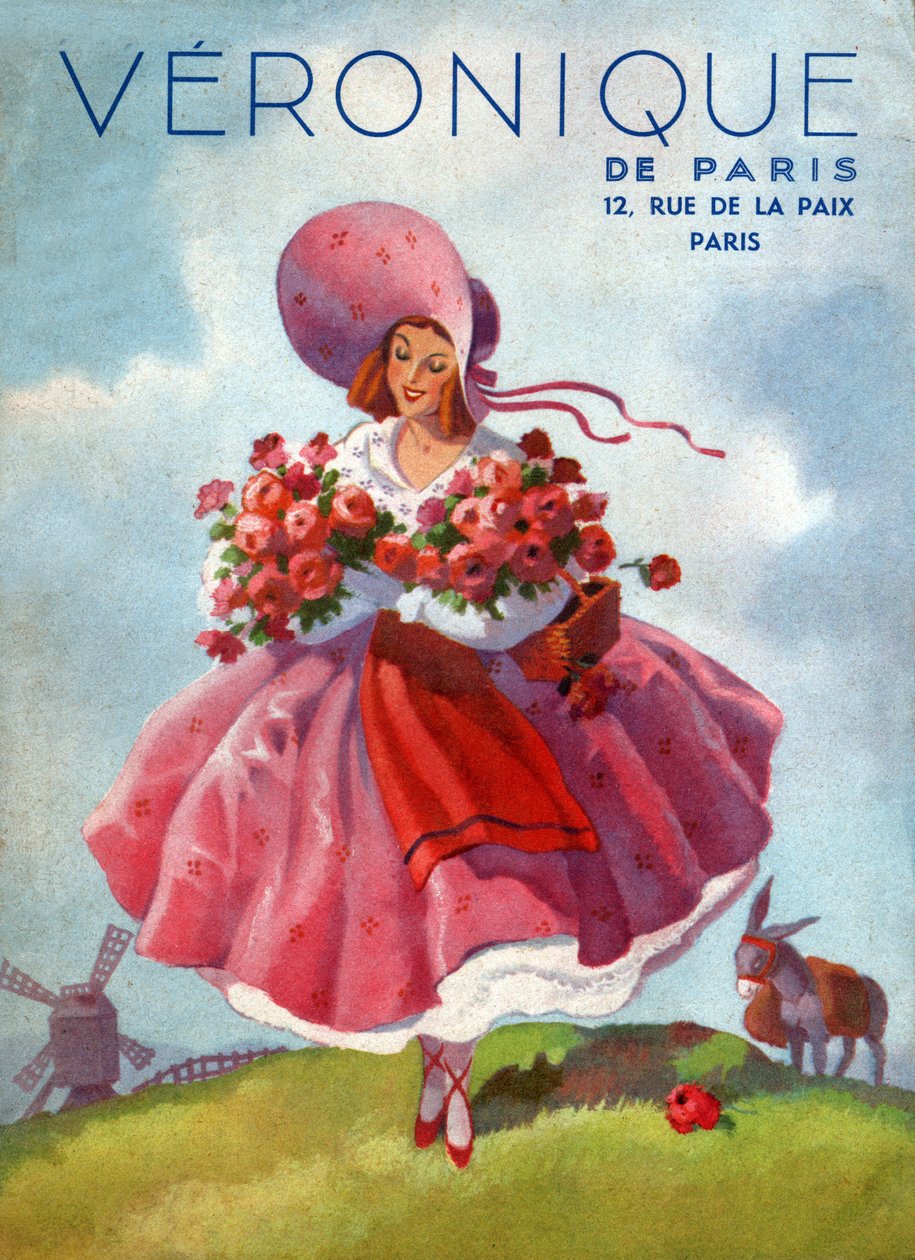 Veronique ruhák. 1920 körül (metszet) alkotó: French School