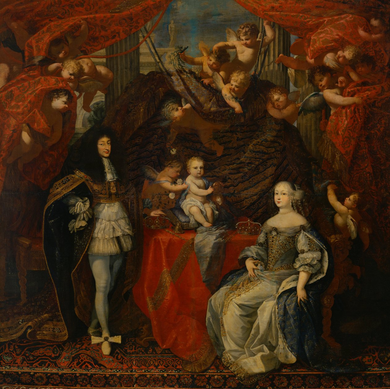 II. Viktor Amadé (1666-1732) Savoyai herceg feleségével, Orleans-i Annával és családjával. alkotó: French School