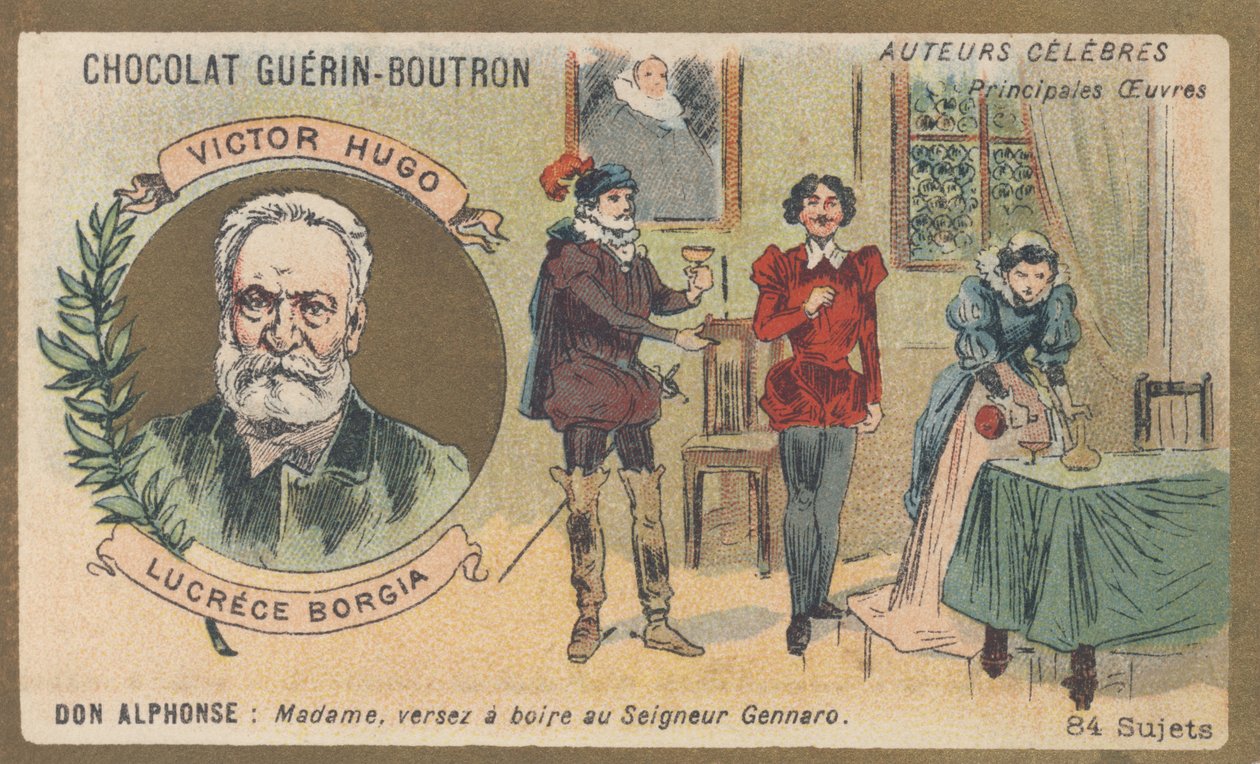 Victor Hugo (1802-1885) francia költő, drámaíró, író és regényíró, a „Lucrece Borgia” prózai dráma szerzője (1833) alkotó: French School