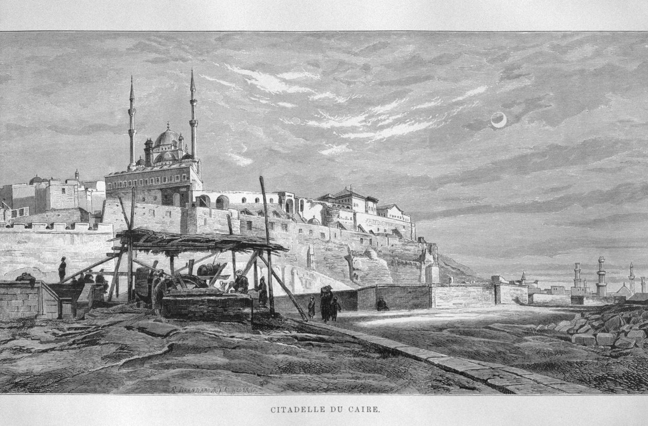 Georg Moritz Ebers, 1881-es kilátás a kairói fellegvárra, LEgypte-ből alkotó: French School